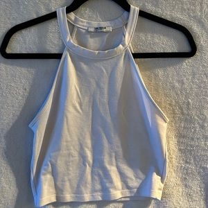 Zara white crop tank